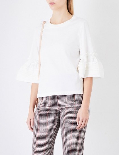 SEE BY CHLOE Ruffled cotton-jersey top - flipped