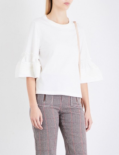 SEE BY CHLOE Ruffled cotton-jersey top