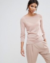 Selected Long Sleeve O-Neck Knit #tops #pink #fineknit #jumpers #knitwear