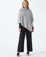 JIGSAW SERENA CASHMERE PONCHO | grey ponchos | knitwear