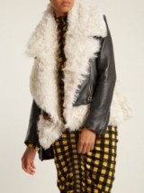 PREEN BY THORNTON BREGAZZI Shearling-trimmed leather jacket