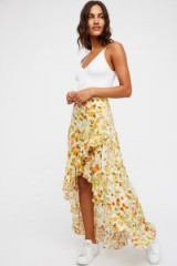 Sayulita Frill Split Skirt | high low floral maxi skirts