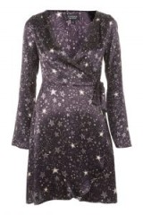 Topshop Star Print Wrap Dress – celestial prints – stars – dresses
