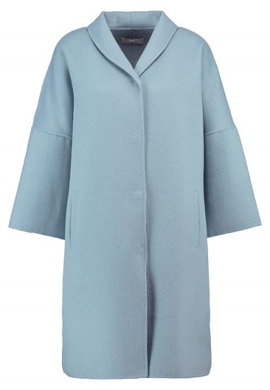 Stefanel Classic coat light blue | 3/4 sleeve winter coats