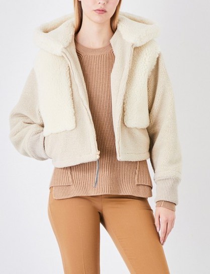 STELLA MCCARTNEY Cropped faux-shearling jacket | winter jackets - flipped