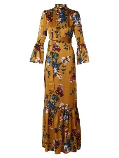 ERDEM Stephanie floral-print silk gown - flipped