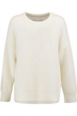 BY MALENE BIRGER Stretch-knit sweater | soft cream round neck sweaters | luxe style knitwear