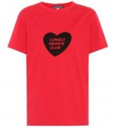 ALEXACHUNG Printed cotton T-shirt / red slogan tee