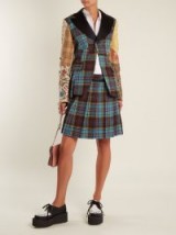 JUNYA WATANABE Tartan-checked pleated wool-blend skirt ~ plaid skirts