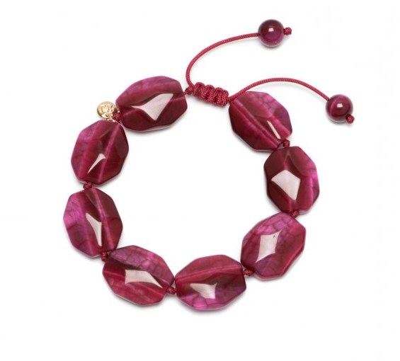 LOLA ROSE Tasha Bracelet | chunky pink stone bracelets - flipped