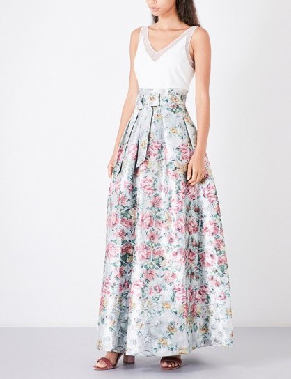 TED BAKER Meigan floral-jacquard maxi dress - flipped