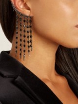 OSCAR DE LA RENTA Tendril crystal-embellished earrings