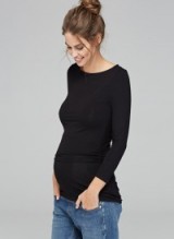 ISABELLA OLIVER THE MATERNITY BRACELET SLEEVE TEE ~ ruched pregnancy tops