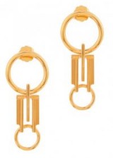 MFP-MARIAFRANCESCAPEPE The Origins 23kt gold-plated drop earrings ~ statement jewellery