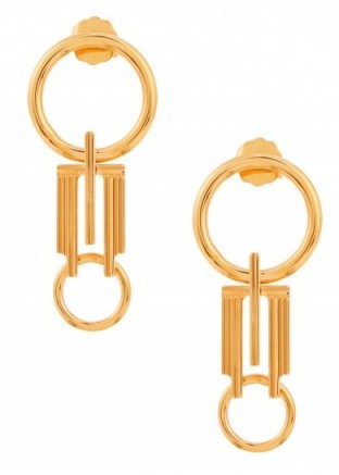MFP-MARIAFRANCESCAPEPE The Origins 23kt gold-plated drop earrings ~ statement jewellery - flipped