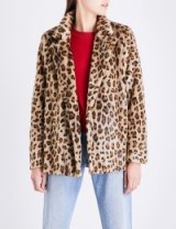 THEORY Clairene leopard-pattern faux-fur jacket ~ glam animal print jackets