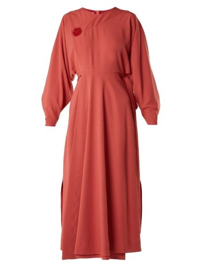 ROKSANDA Timona wraparound silk dress ~ pink fluid dresses - flipped