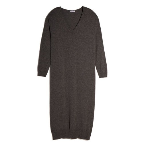 Tomas Maier CASHMERE V-NECK DRESS | classic sweater dresses | knitted fashion - flipped