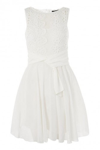 TFNC Tutu Skater Dress ~ white open back party dresses