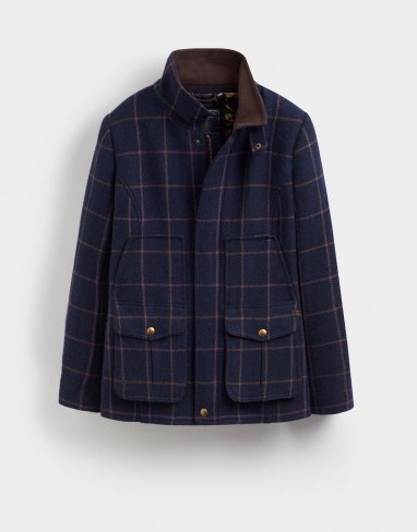 JOULES TWEED FIELDCOAT / country sports coats / navy check jackets - flipped