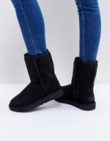 UGG Classic Short II Black Boots | black suede | winter footwear