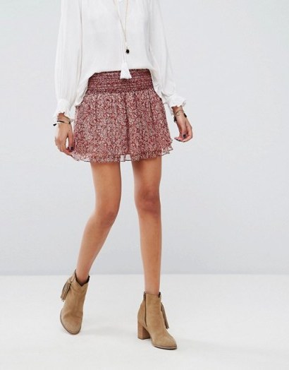Vanessa Bruno Athe Holly Skirt | floral chiffon mini skirts - flipped