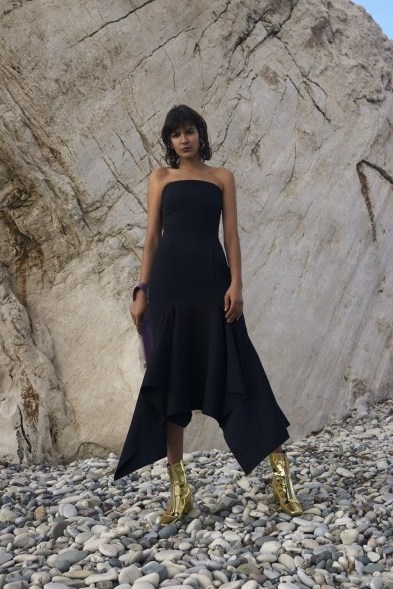 Solace London Veronique Dress Black - flipped