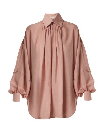 ETRO Versaille oversized silk-voile blouse - flipped