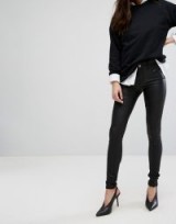 Vila Coated Skinny Jeans | black denim p