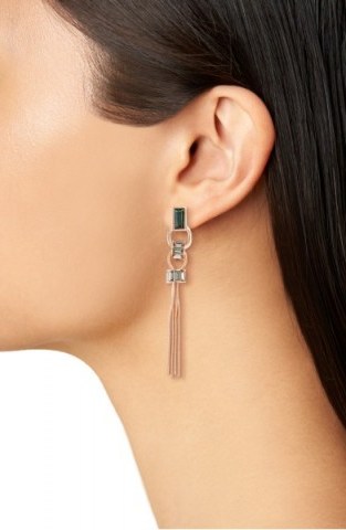 VINCE CAMUTO Linear Tassel Earring – long drop earrings – cocktail jewellery - flipped