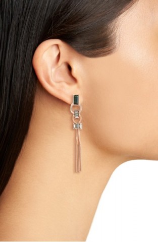 VINCE CAMUTO Linear Tassel Earring – long drop earrings – cocktail jewellery