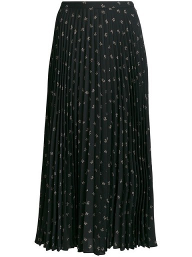 VINCE tossed ditsy floral pleated skirt | midi skirts - flipped