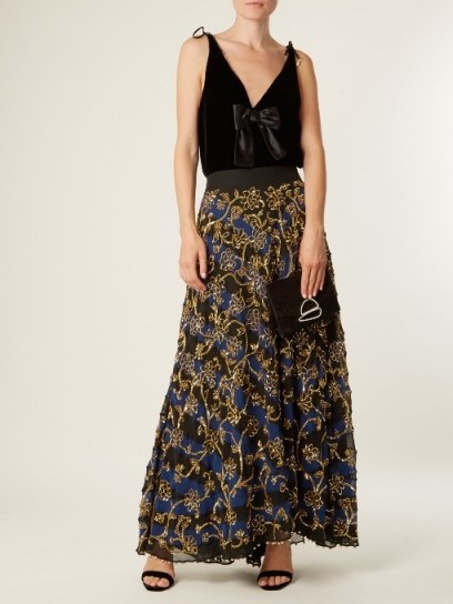 ALTUZARRA Vollotta sequin-embellished silk skirt ~ sequined occasion skirts - flipped
