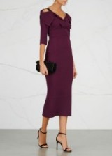 ROLAND MOURET Westwick mulberry wool crepe dress