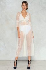 Nasty Gal What You See Lace Dress – sheer white dresses #2