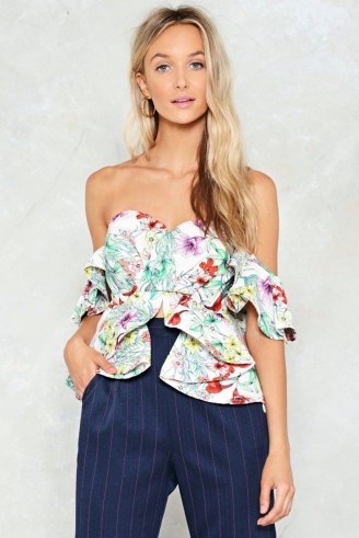 Nasty Gal Wild Heart Off-the-Shoulder Top - flipped