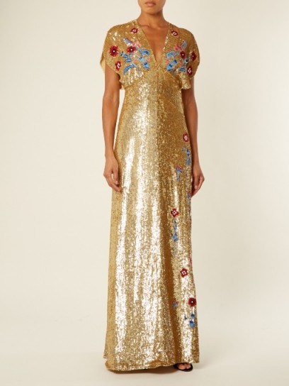 TEMPERLEY LONDON Wild Horse sequin-embellished gown ~ stunning gold sequined gowns - flipped