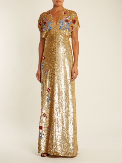 TEMPERLEY LONDON Wild Horse sequin-embellished gown ~ stunning gold sequined gowns