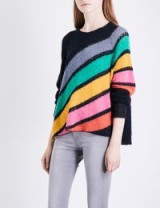 WILDFOX Mirage wool-blend jumper | striped multi-coloured jumpers | oversized knitwear