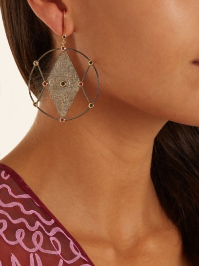 ARA VARTANIAN X Kate Moss diamond, ruby & gold earring ~ single earrings ~ statement jewellery