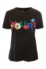 Topshop ‘Yours’ Embellished Slogan T-Shirt – printed t-shirts