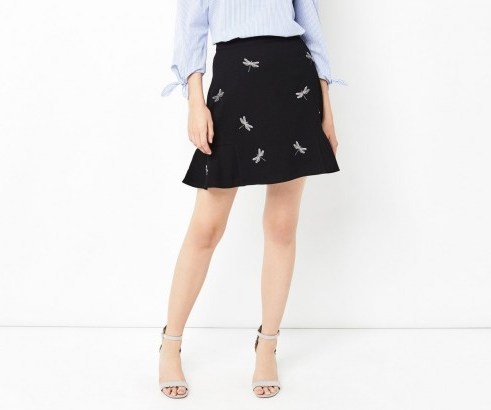 Oasis ZSL DRAGON FLY EMBROIDERED SKIRT - flipped
