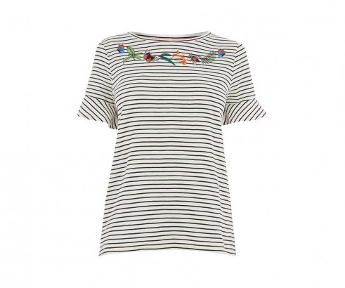 Oasis ZSL EMBROIDERED STRIPE BUG TEE - flipped