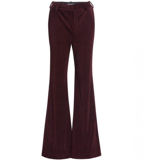 ACNE STUDIOS Tessel corduroy trousers – burgundy flared pants – dark red flares - flipped