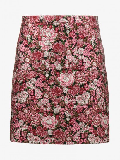 Adam Lippes Mini Floral Brocade Pencil Skirt