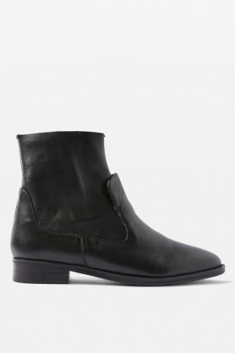 Topshop Aidy Leather Ankle Boots - flipped
