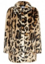 STAND Alexa leopard-print faux fur jacket ~ glamorous animal print coats ~ luxe style jackets