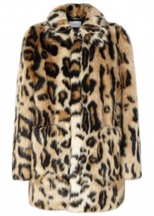 STAND Alexa leopard-print faux fur jacket ~ glamorous animal print coats ~ luxe style jackets - flipped