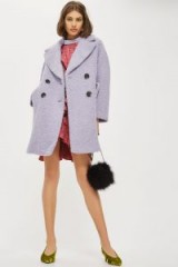 Topshop Alicia Boucle Textured Slouch Coat | grey winter coats