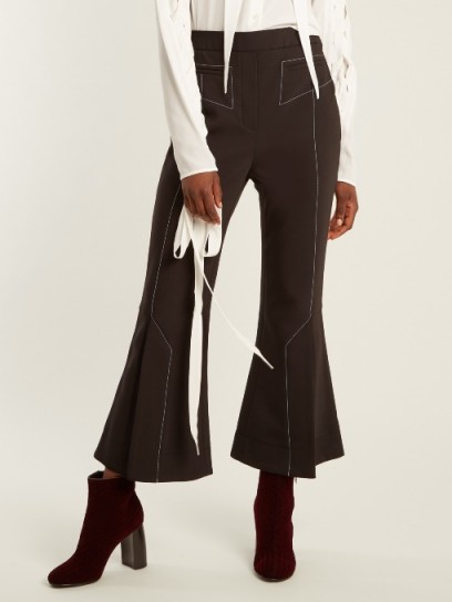 ELLERY Align kick-flare wool-blend trousers | cropped flared pants